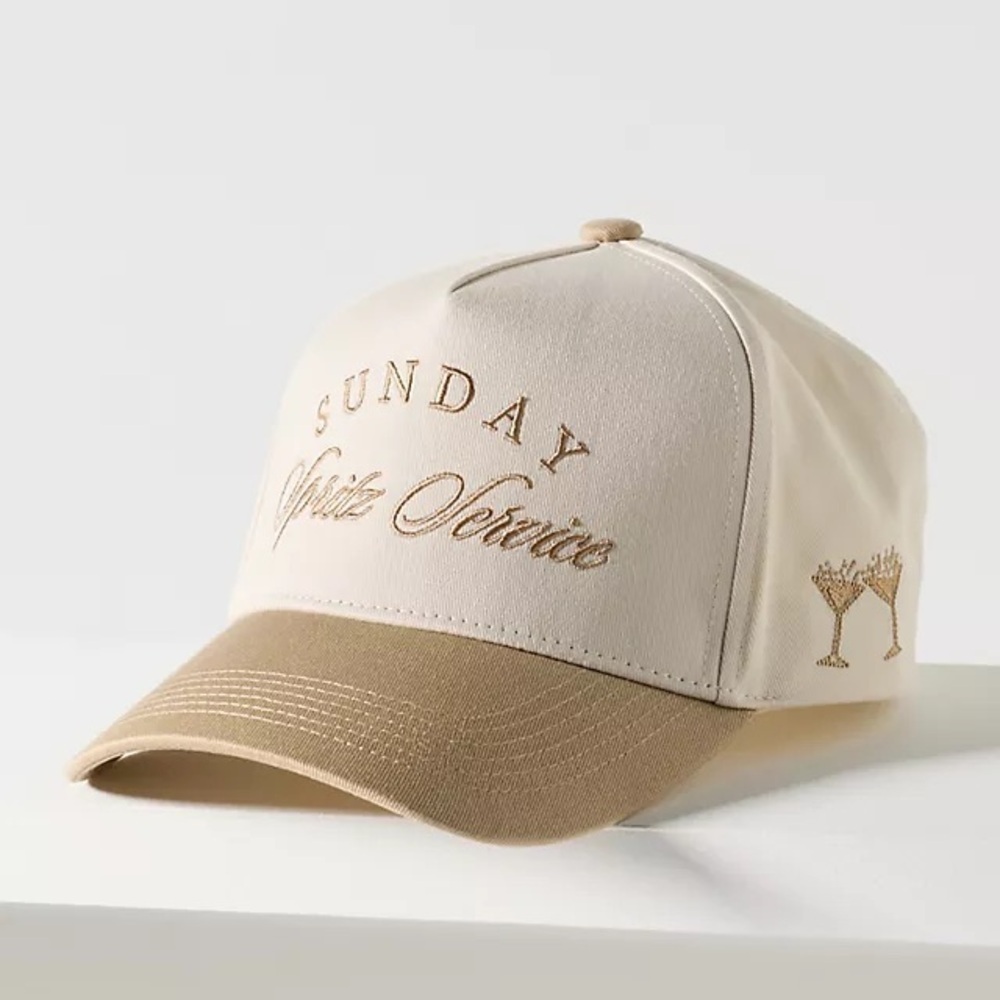 Anthropologie Sunday Sips Service Baseball Cap New One Size